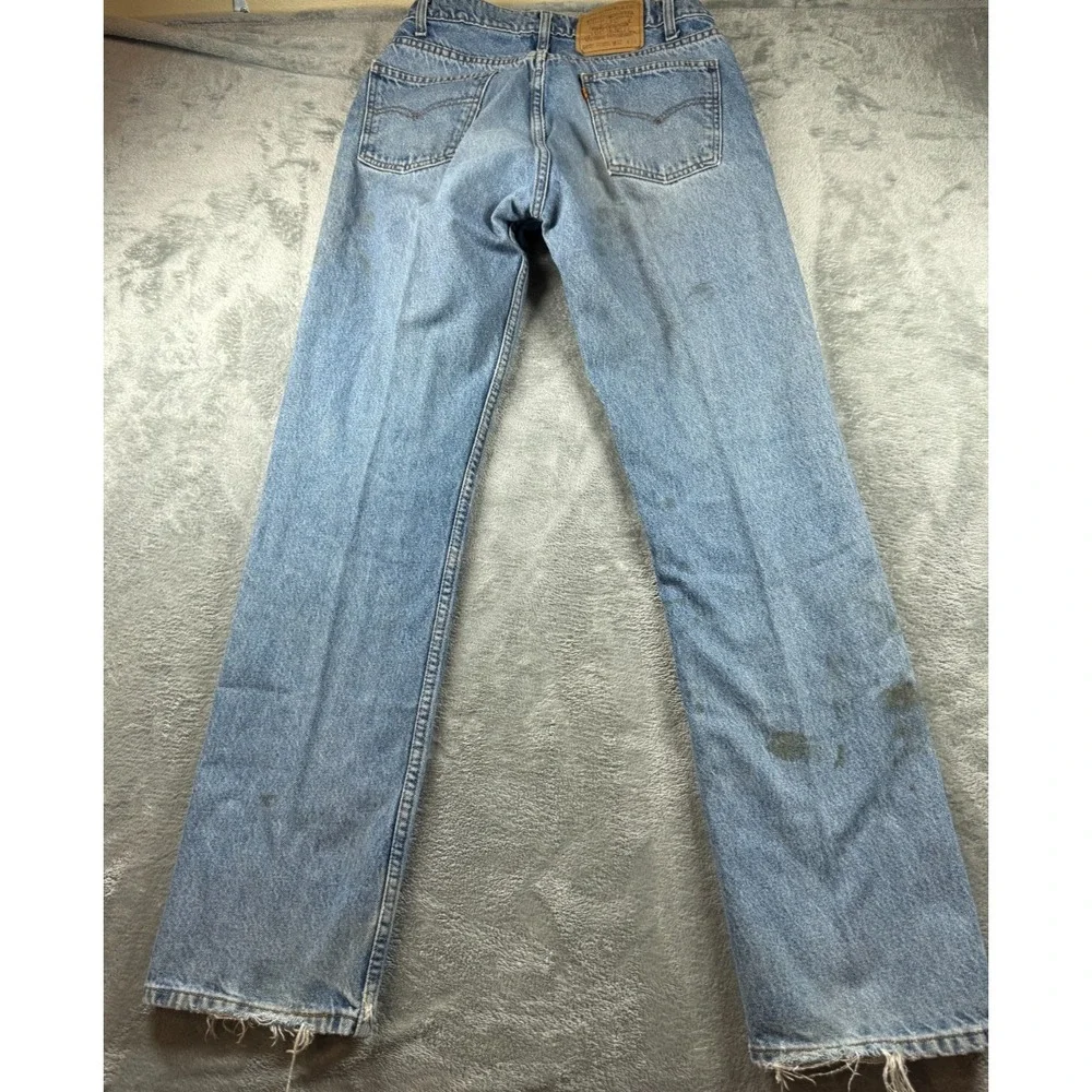 Vtg Levi's 505 Jeans 32x34 Distressed Paint Stains Ripped Grunge Workwear